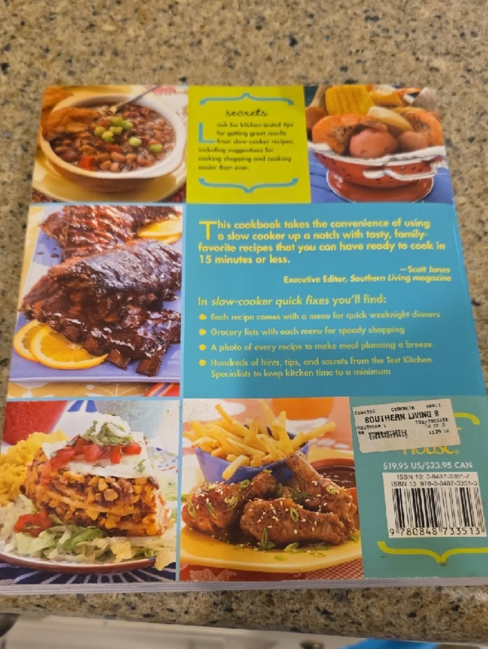 Southern Living Slow-Cooker Quick Fixes — Bright Blue & Yellow Cover